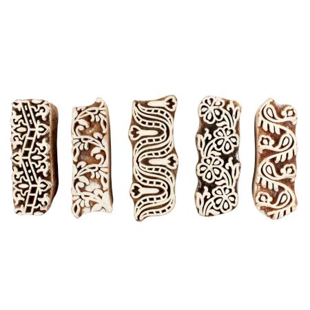 Set of 5 Piece New Mix Wooden Printing Blocks